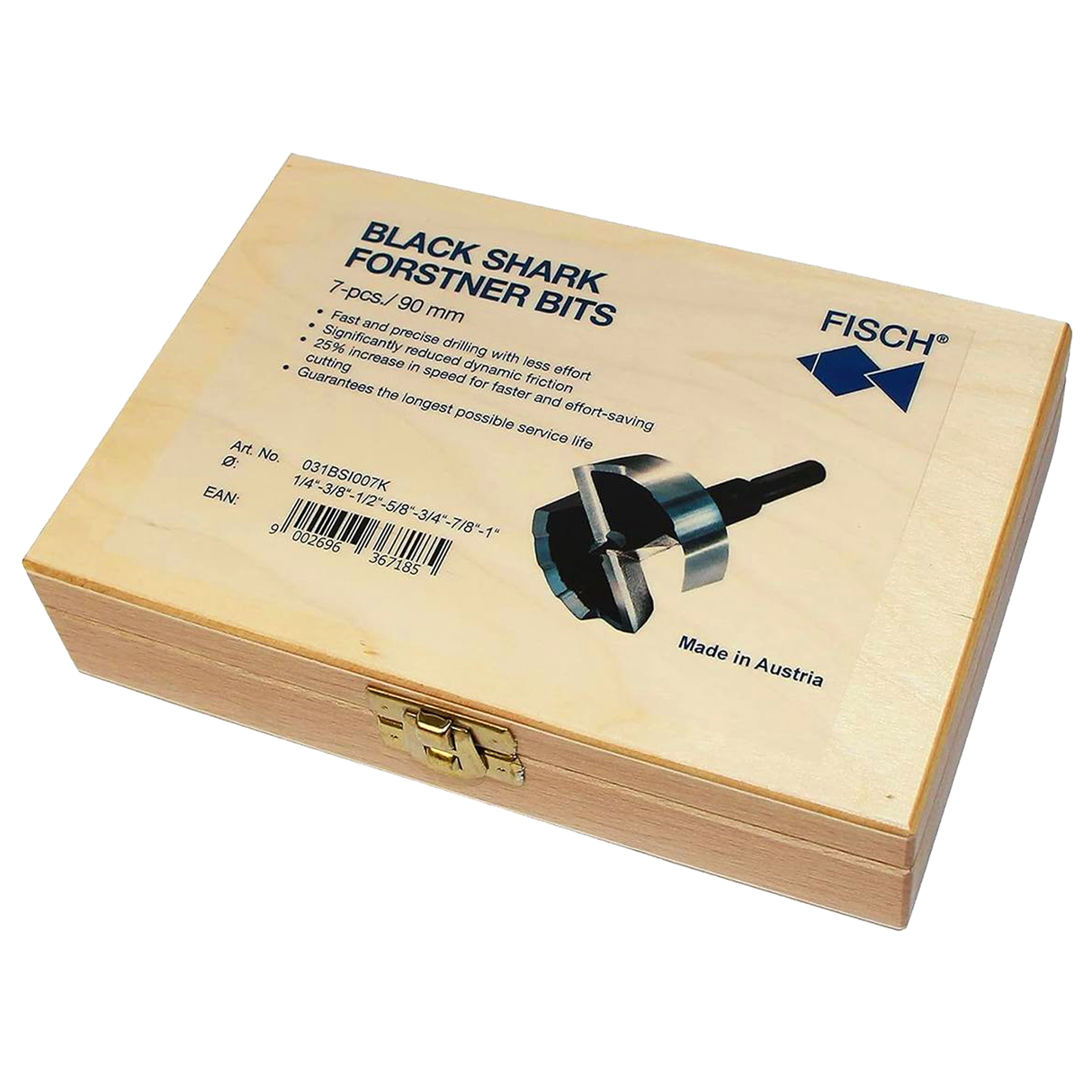 178927: Fisch Black Shark Forstner Bit - Set of 16