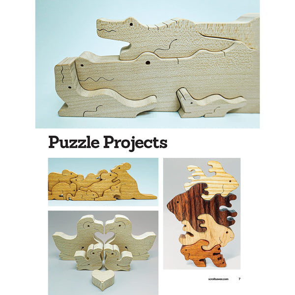 Adorable Animal Family Puzzles in Wood
