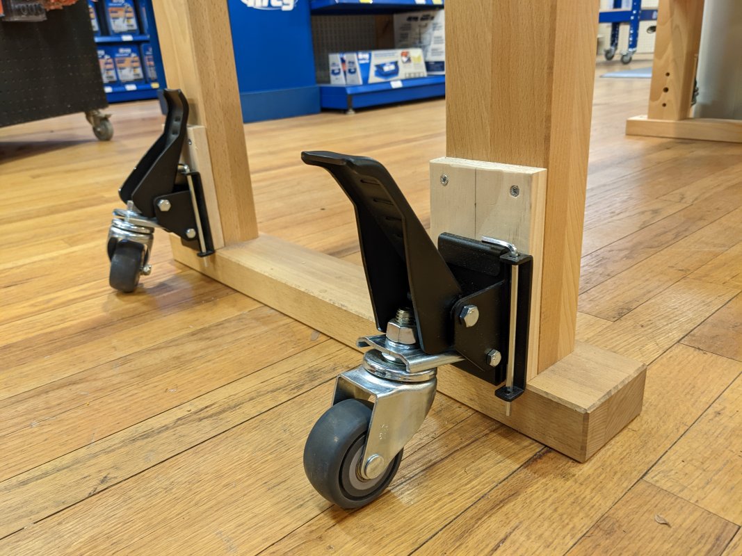 Workbench Caster Kit with Quick Release Mounting Plates