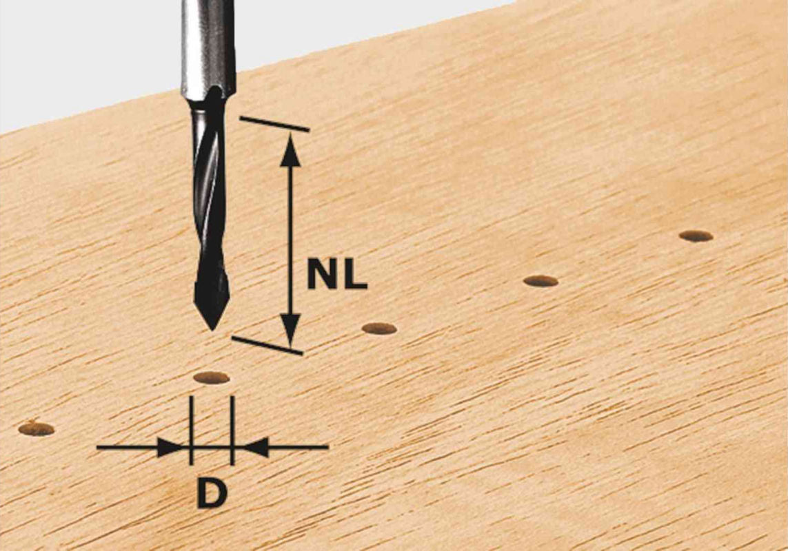 721852: Festool Dowel Drill Router Bits - 8mm shank