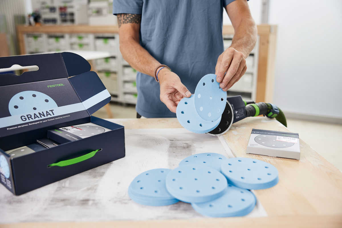 Festool Granat 125mm Sanding Disc Starter Set - Pack of 60