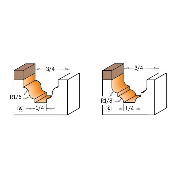 CMT Classical Bead Bit - 1/4" Shank