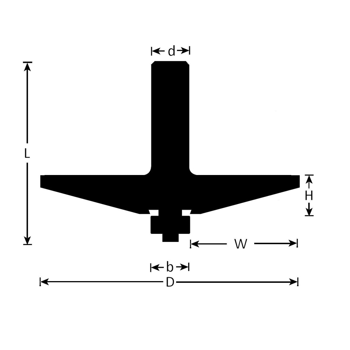 Whiteside Large 3-wing Raised Panel Bit