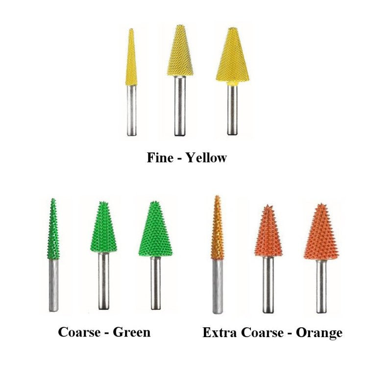 Taper Saburr Tooth Carbide Burrs - 1/4 inch Shank