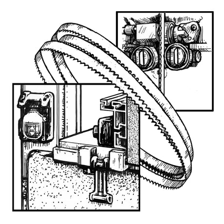 Bandsaw blades and bandsaw accessories