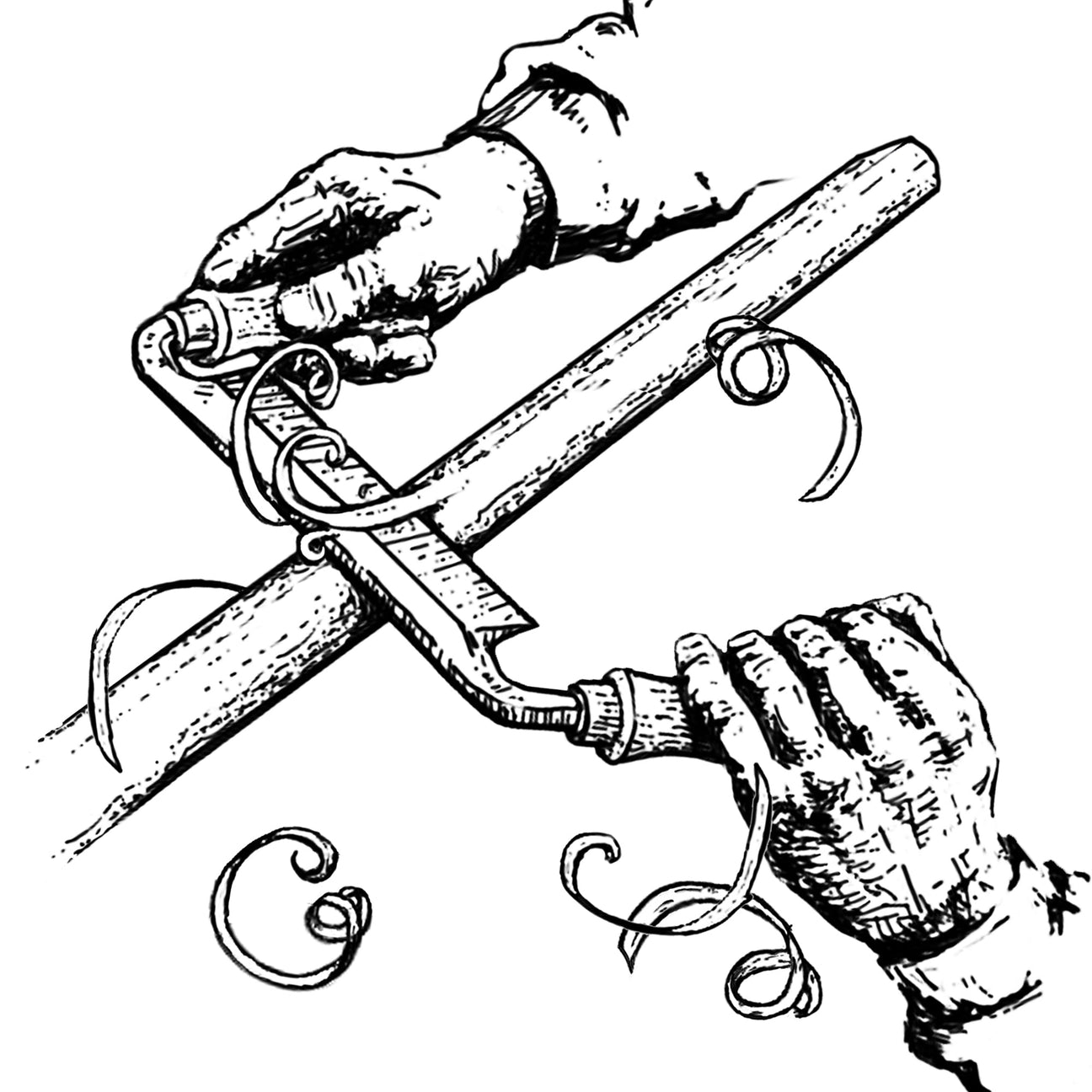 Using a drawknife