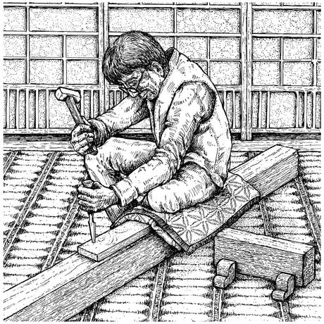 Toshio Odate using Japanese Tools