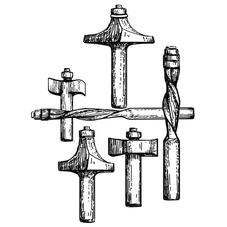 Assorted router bits