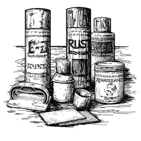 Products used to remove and prevent rust on your tools.