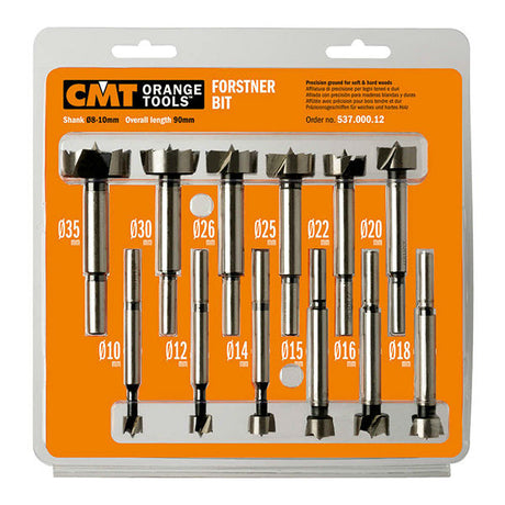 CMT Metric Forstner Bits - Set of 12
