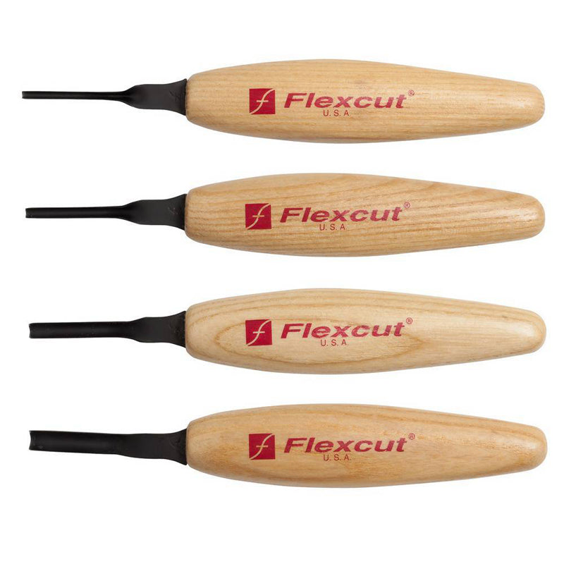 Flexcut Micro Tool Set of 4 - Shallow U-Gouge