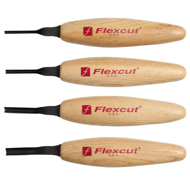 Flexcut Micro Tool Set of 4 - Deep U-Gouge