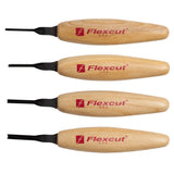 Flexcut Micro Tool Set of 4 - 45deg Parting Tools