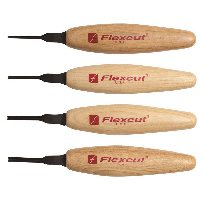 Flexcut Micro Tool Set of 4 - 60deg Parting Tools