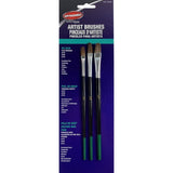 Flat Ox Hair Artist Brushes - Set of 3