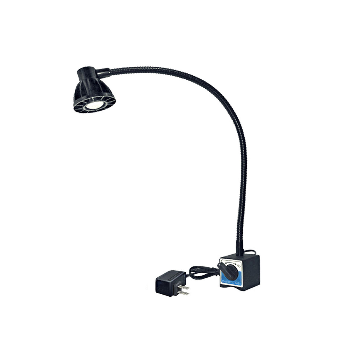Flexible arm magnetic work light