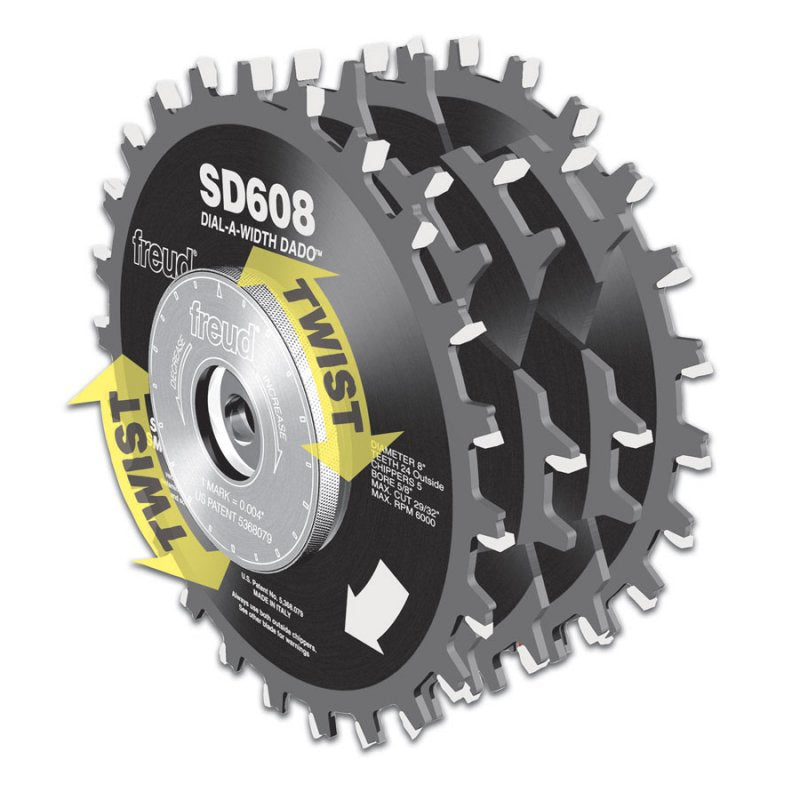 Freud Dial-A-Width Dado - 8 inch  SD608