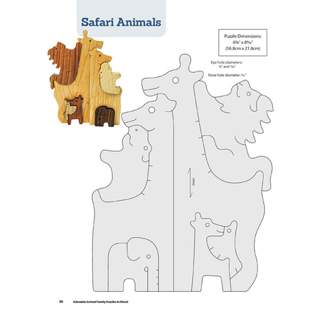 Adorable Animal Family Puzzles in Wood