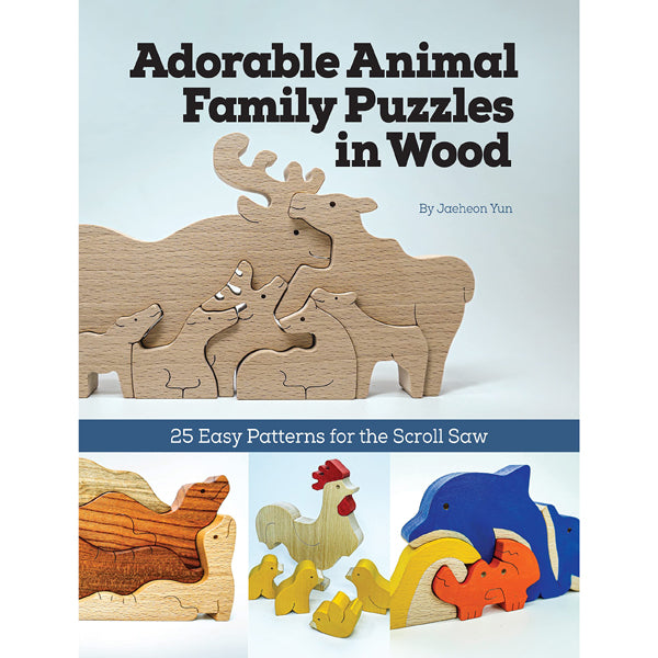 Adorable Animal Family Puzzles in Wood