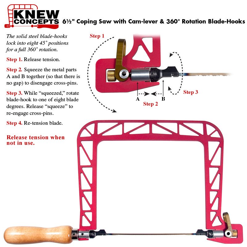 Knew Concepts Woodworker's Aluminum Coping Saw