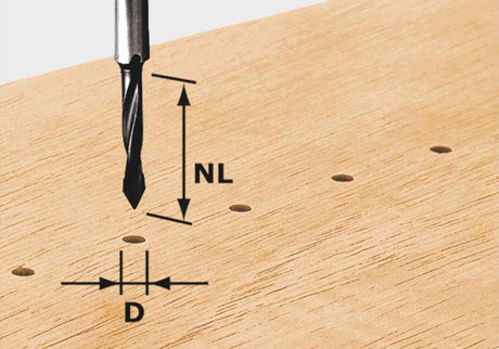 721852: Festool Dowel Drill Router Bits - 8mm shank