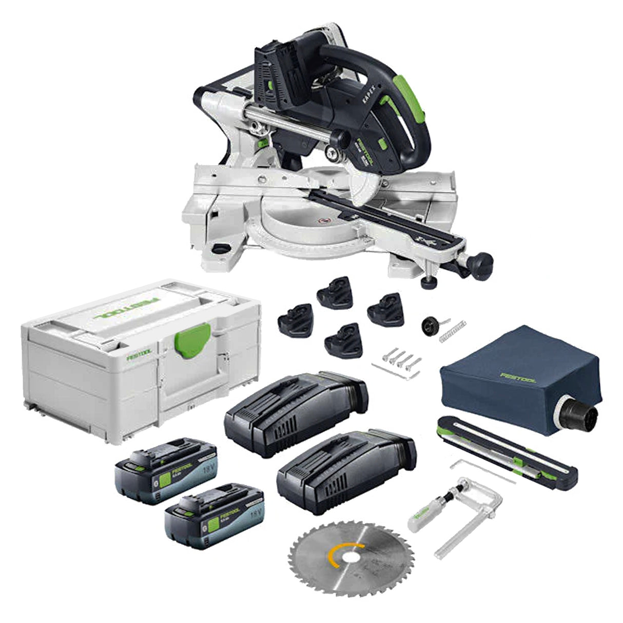 Festool KSC 60 Cordless Compound Miter Saw + 8Ah Energy Set Combo