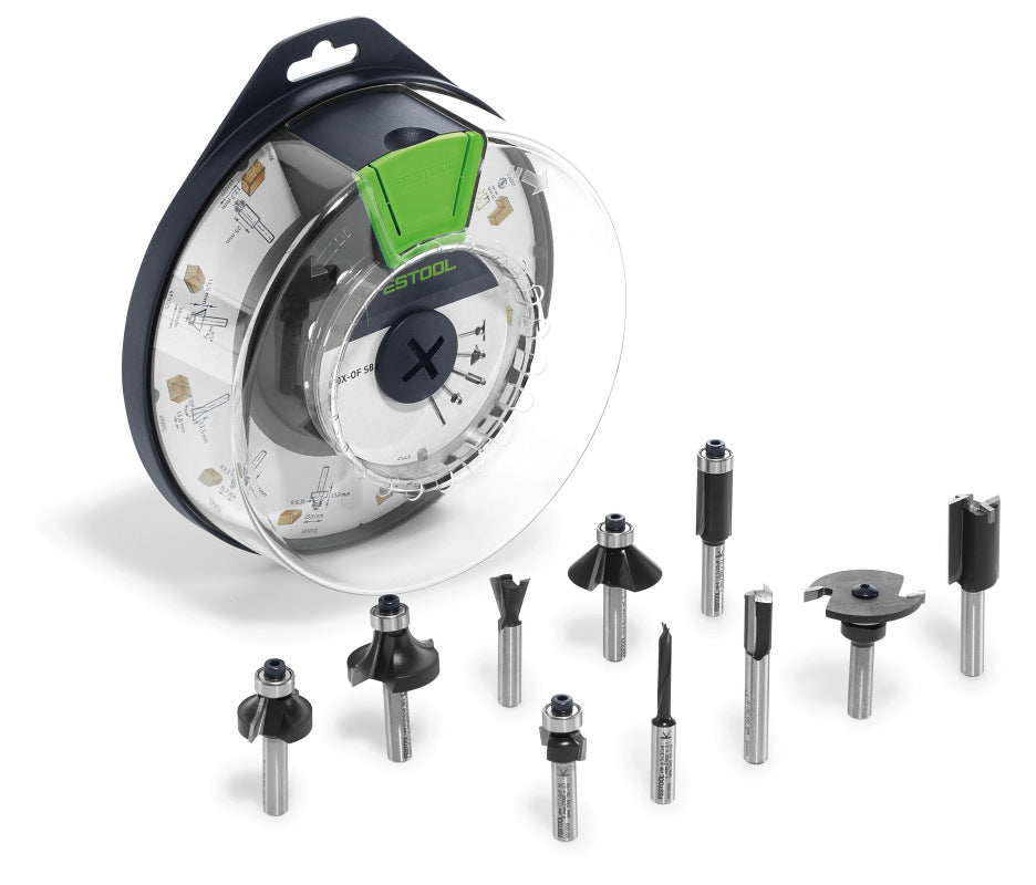 Festool Router Bit Box - Set of 10 Bits