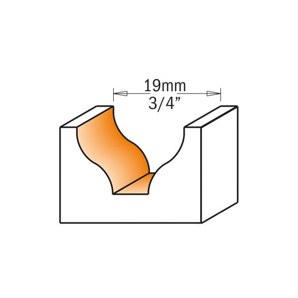 CMT Decorative Beading Router Bit - 1/4 inch shank