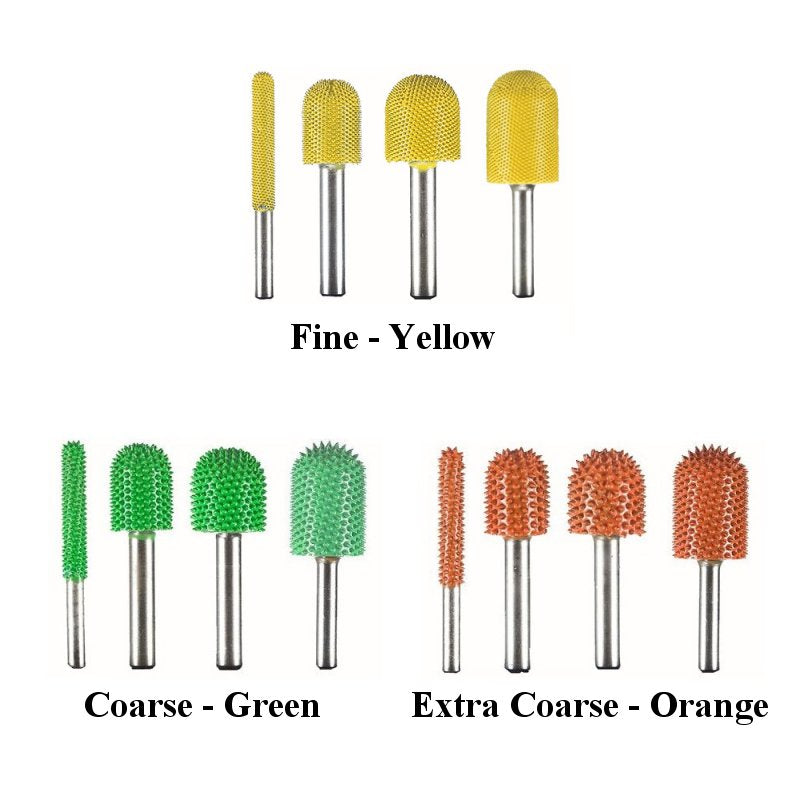 Ball Nose Saburr Tooth Carbide Burrs - 1/4 inch Shank