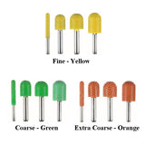 Ball Nose Saburr Tooth Carbide Burrs - 1/4 inch Shank