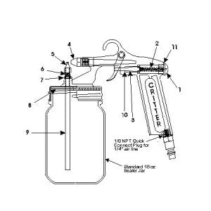 192708: Critter Spray Gun Nozzle Spring