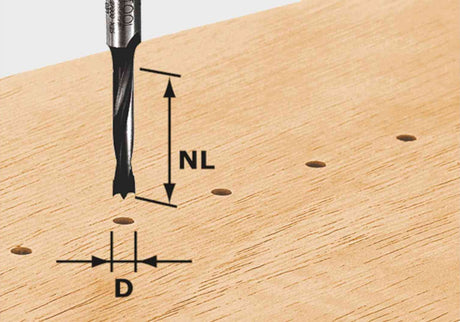 Festool Dowel Drill Router Bits - 8mm shank