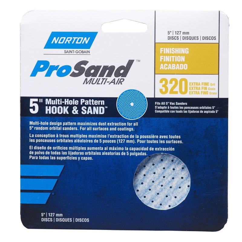 156813: Norton ProSand Multi-Air Hook & Loop Discs - 5 inch