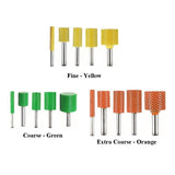 Smooth End Cylinder Saburr Tooth Carbide Burrs - 1/4 inch Shank
